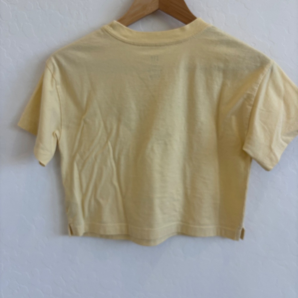 Gap Teen The Beach Boys 1983 Tour Cropped Graphic T-Shirt - Yellow - Size L (10) - Picture 2 of 6